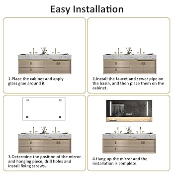 Amazon.com: Genpai Modern Floating Vanity - Double Sink